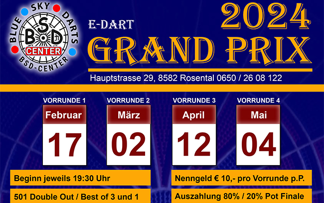 Einladung BSD Grand Prix 2024 – Turnier Vorrunde 2