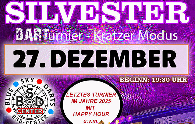 Silvester Dart Turnier – BSD Center